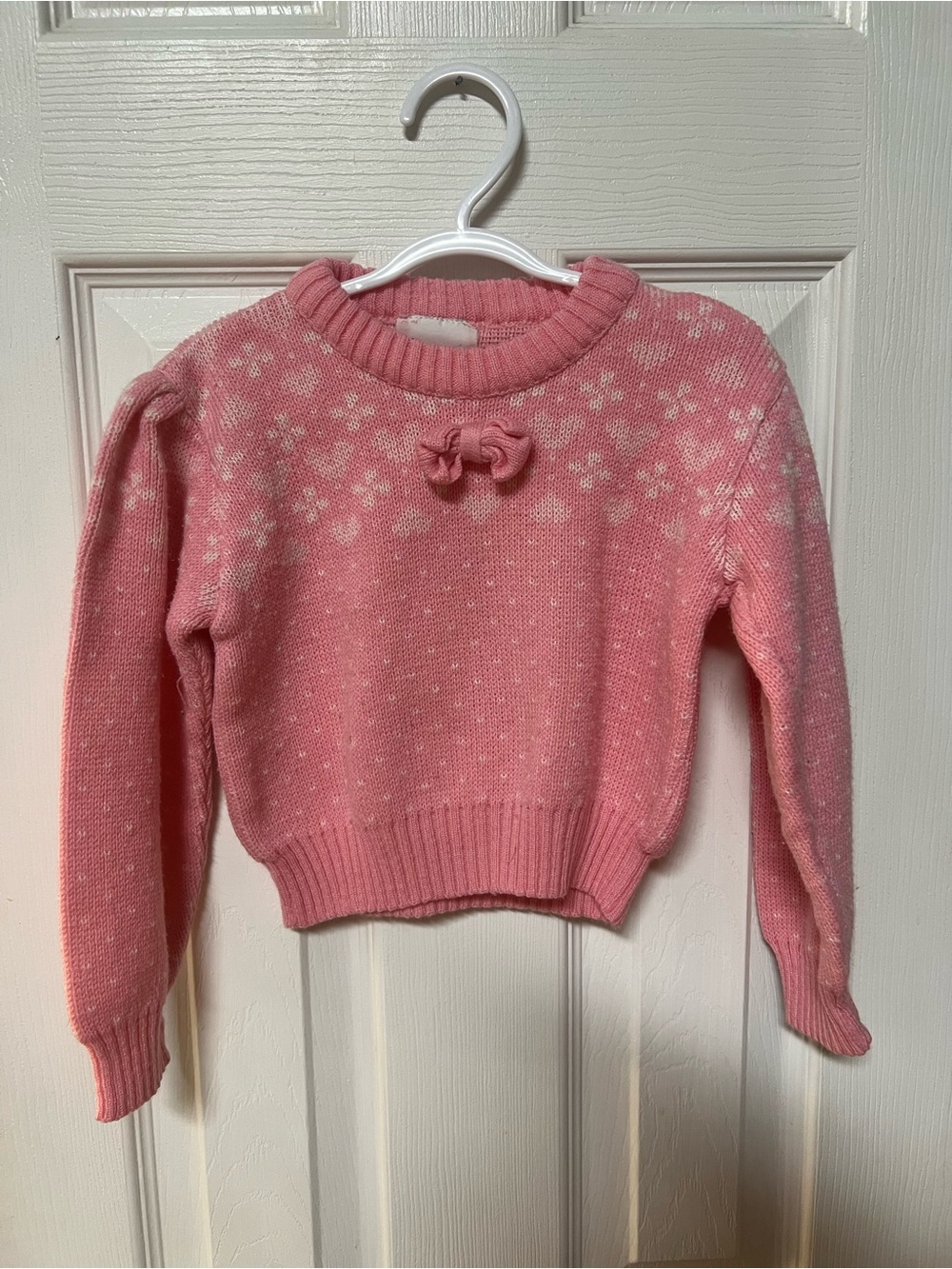 Vintage McKids Pink Sweater with Bow Detail